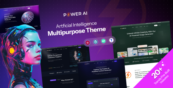 PowerAI-Elementor的人工智能多用途WordPress主题