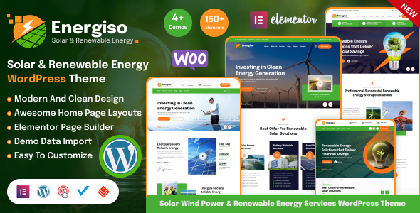 Energiso-太阳能技术和可再生能源WordPress主题