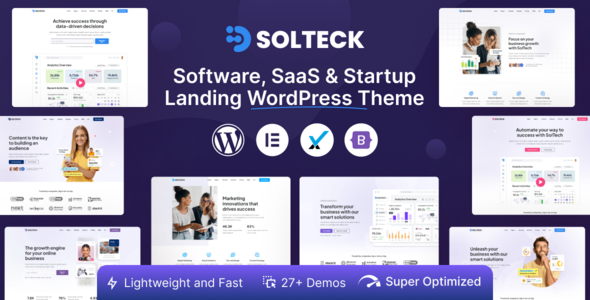 SolTeck-软件、初创公司和SaaS登陆WordPress主题