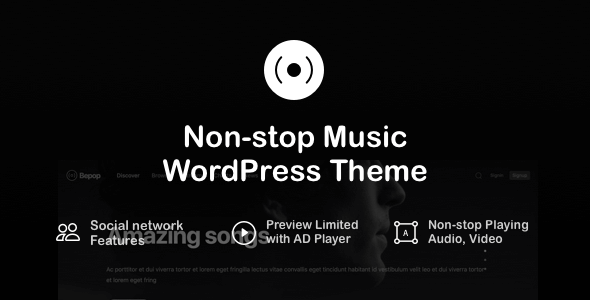 Bepop-不间断的音乐WordPress主题