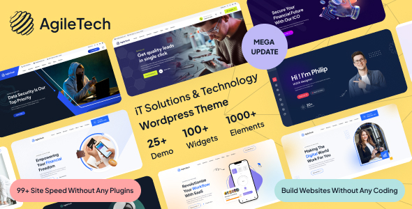 技术和IT解决方案WordPress主题多用途-Agiletech