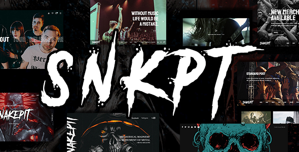 Snakepit-一个以摇滚和金属为导向的音乐WordPress主题