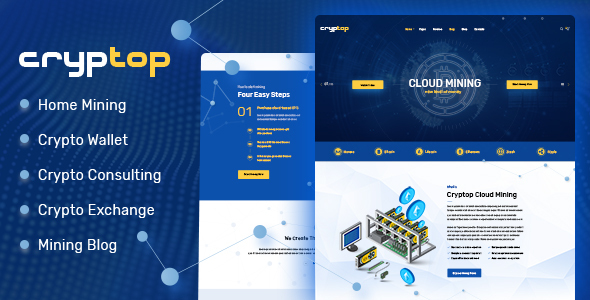 CrypTop-ICO登陆和加密货币WordPress主题