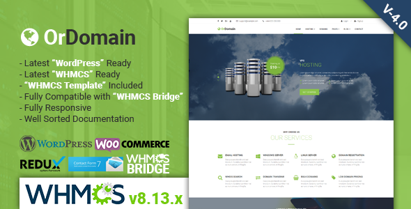 OrDomain |响应式WHMCS托管WordPress主题