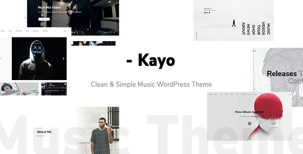 Kayo-干净简单的音乐WordPress主题