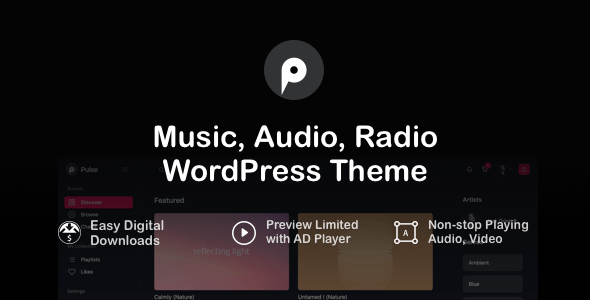 pulse-音乐、音频和广播WordPress主题