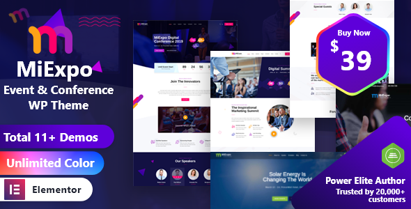 MiExpo |活动会议元素WordPress主题