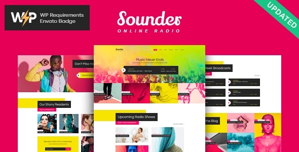 Sounder |在线网络电台WordPress主题+RTL