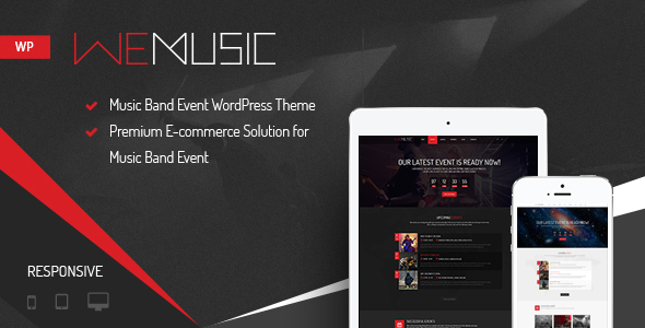 WeMusic-音乐乐队活动WordPress主题
