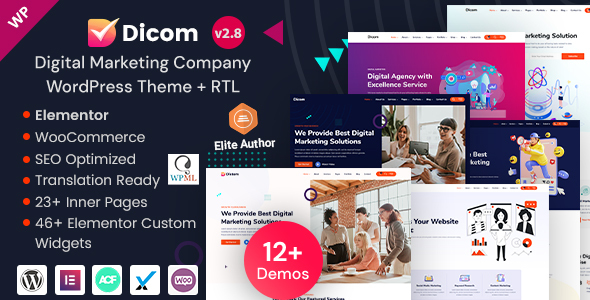 Dicom-IT初创公司、SEO代理和数字营销WordPress主题