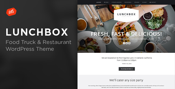 Lunchbox-食品卡车和餐厅WordPress主题