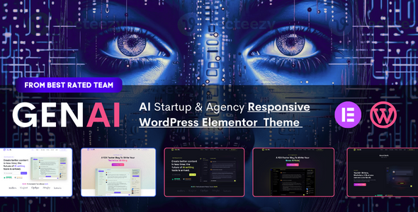 Gen AI-人工智能机构和技术初创公司Elementor WordPress主题
