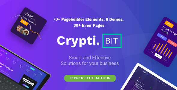 CryptiBIT-技术，加密货币，ICO/IEO登录页面WordPress主题