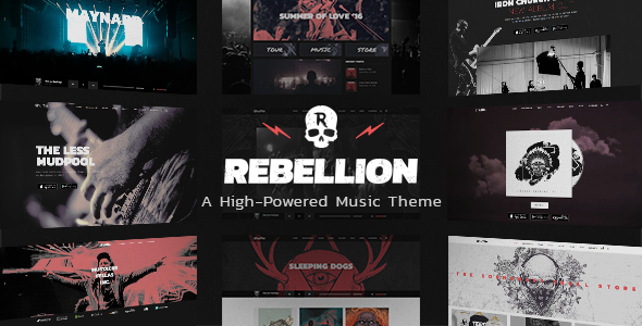 Rebellion-音乐乐队和唱片公司的WordPress主题