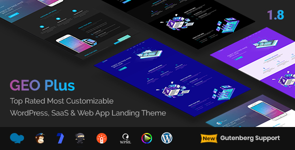 GEO Plus-WordPress SaaS和Web应用程序登录页面主题