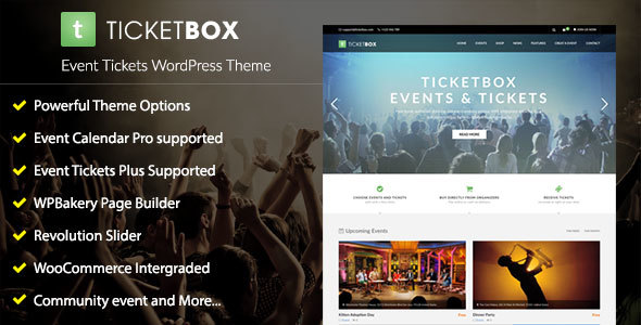 TicketBox–活动门票WordPress主题