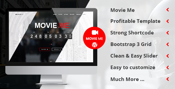 Movie Me-单页响应式WordPress主题