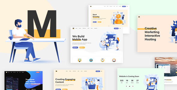 Milu-技术和应用程序登录页WordPress主题