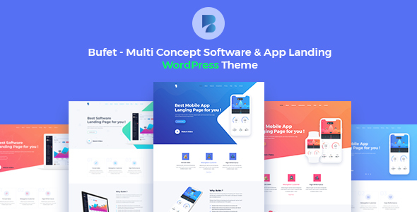 Bufet-多概念软件和应用登陆WordPress主题+RTL