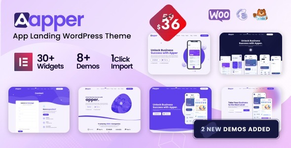 Apper-应用程序登录页面WordPress主题