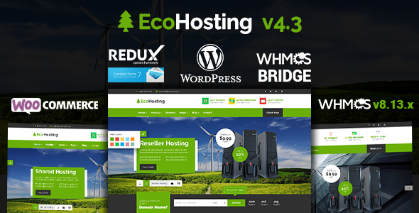 EcoHosting |响应式主机和WHMCS WordPress主题