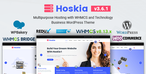 Hoskia |多用途托管WordPress与WHMCS主题