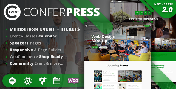 ConferPress-多用途活动门票WordPress主题