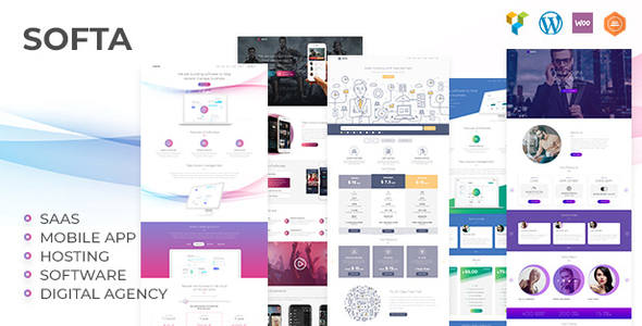 Softa-SaaS、软件和WebApp WordPress主题
