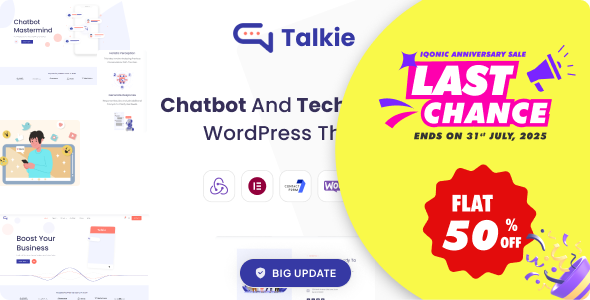 Talkie-聊天机器人和技术创业WordPress主题