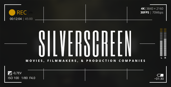 Silverscreen-电影、电影制作人和制作公司的WordPress主题