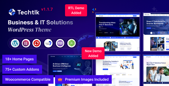 Techtlk–商业和IT解决方案WordPress主题