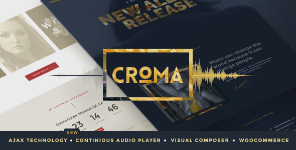 Croma-音乐WordPress主题与Ajax和连续播放