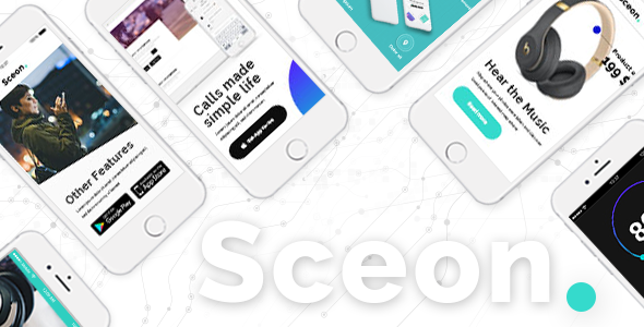 Sceon-应用程序登录页和启动WordPress主题