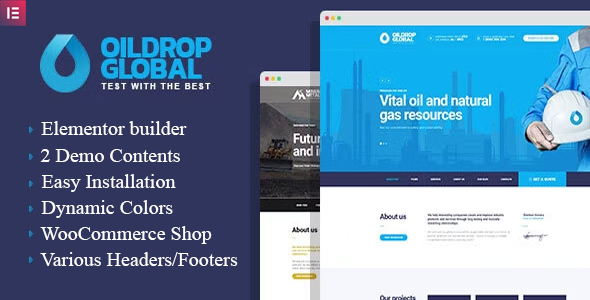OilDrop-石油和天然气工业WordPress主题
