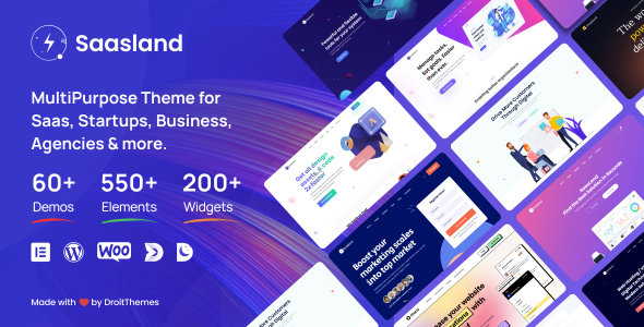 Saasland-Saas，初创企业，技术和IT解决方案WordPress主题