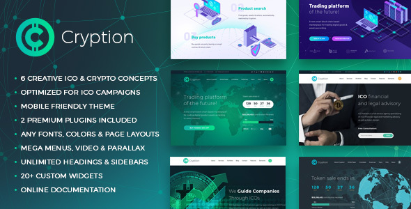 Cryption-ICO、加密货币和区块链WordPress主题