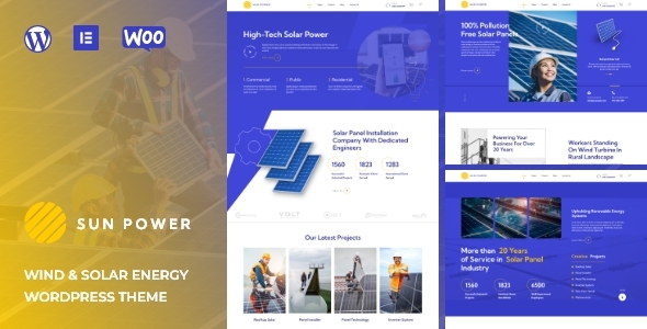 SunPower-太阳能可再生能源主题