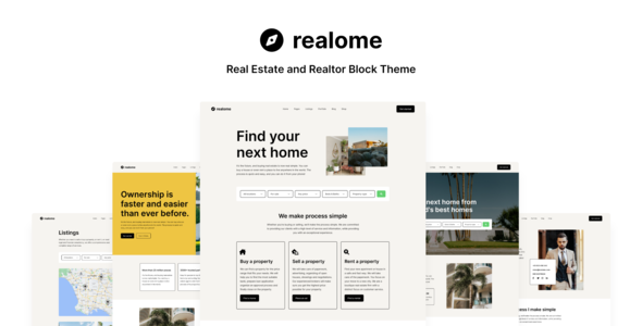 Realome-房地产和房地产经纪人街区主题