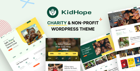 KidHope-慈善和非营利WordPress主题
