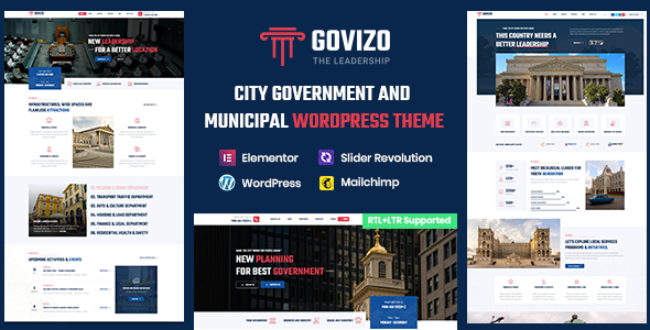 Govizo-市政和政府WordPress主题