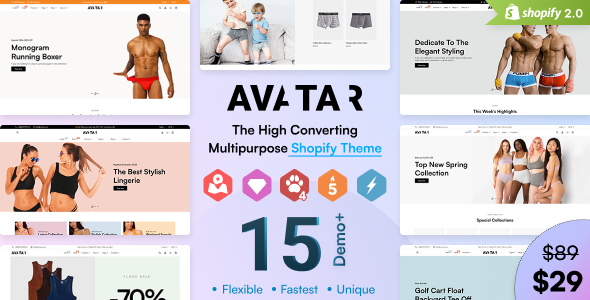 Avatar-多用途Shopify主题操作系统2.0