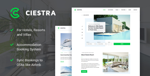 酒店预订WordPress主题-Ciestra