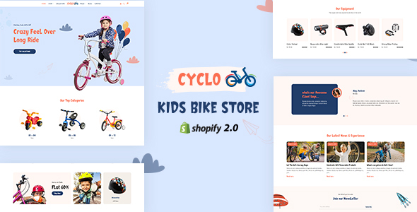Cyclo-Shopify儿童玩具、自行车店主题