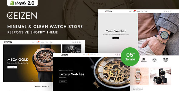 Ceizen-简约干净的手表店Shopify 2.0主题