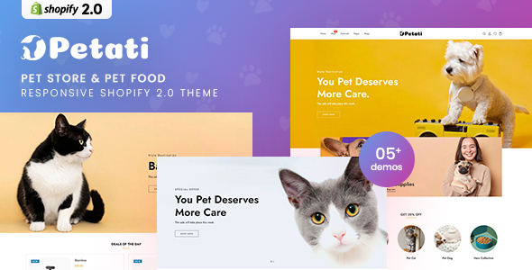 Petati-宠物商店和宠物食品响应式Shopify 2.0主题