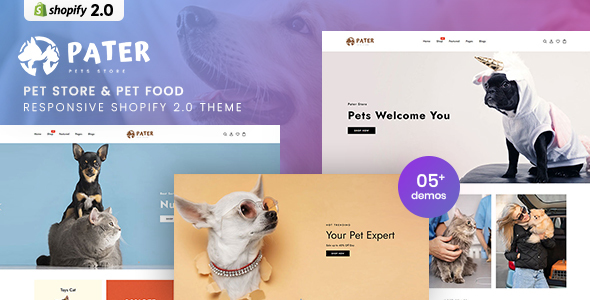 Pater-宠物店和宠物食品响应式Shopify 2.0主题