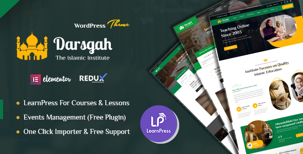 Darsgah-伊斯兰学院和教育WordPress主题+RTL