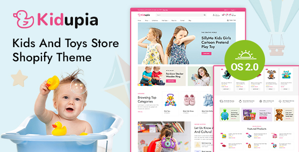 Kidupia-童装和玩具商店Shopify 2.0响应式主题