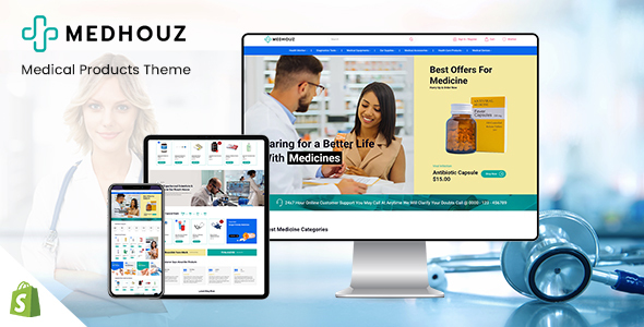 Medhouz-医疗、制药和实验室商店Shopify主题