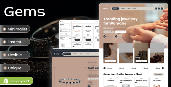 宝石-珠宝钻石响应式Shopify 2.0主题